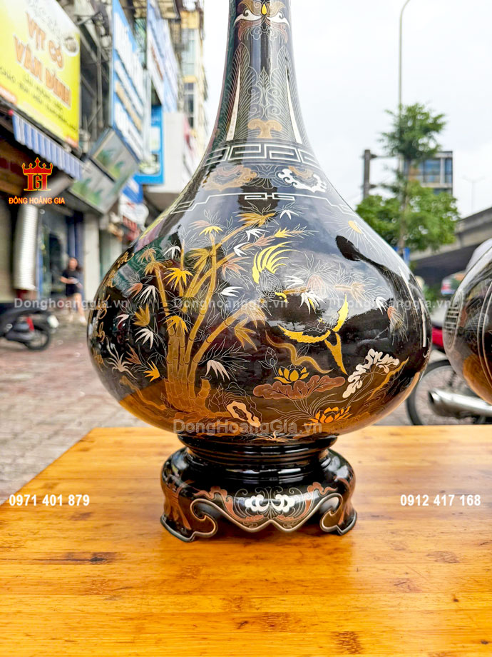 Nguyên liệu chế tác bình hút lộc là đồng đỏ nguyên chất loại I